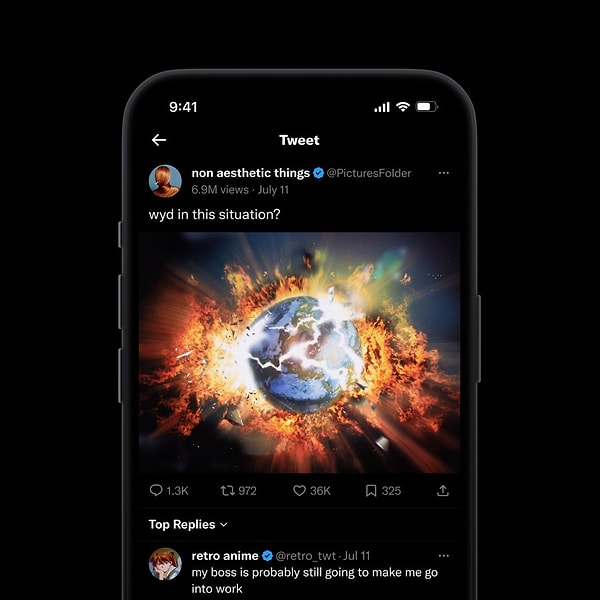 Bu bağlamda, geçmişte paylaşımların alt tarafında bulunan görüntülenme sayısı ve tarih bilgileri gönderinin üstüne taşındı. Buna ek olarak, yanıtlar, retweetler, beğeniler ve yer imleri bölümleri ise daha rahat bir yere konumlandırıldı.