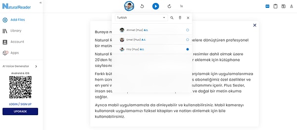 9. Türkçe Seslendirmen: NaturalReader