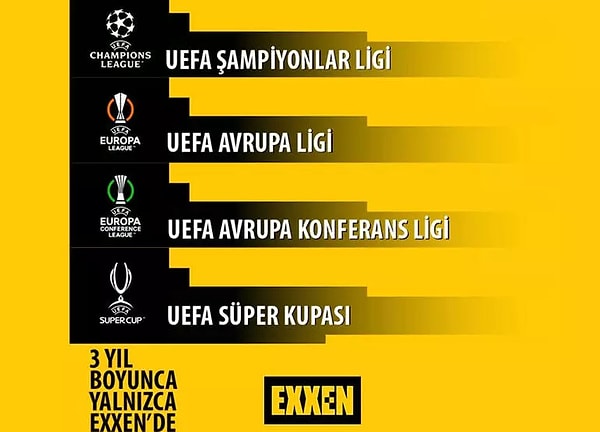 Avrupa arenasındaki canlı futbol müsabakaları için gereken reklamlı ExxenSpor üyeliğin aylık ücreti 129,90 TL'den 188,50 TL'ye yükselerek büyük bir fiyat artışı yaşadı.. Avrupa arenasındaki canlı futbol müsabakaları için gereken reklamlı ExxenSpor üyeliğin aylık ücreti 129,90 TL'den 188,50 TL'ye yükselerek büyük bir fiyat artışı yaşadı..