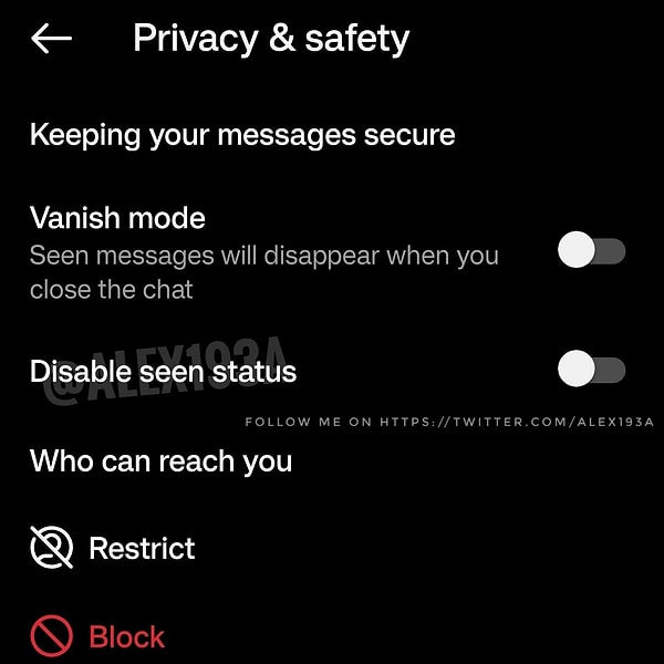 Halihazırda test edilen yeni özellik, platformdaki ayarlar menüsünde, " Görüldü bilgisini devre dışı bırak" seçeneği ile aktive edilebilecek.