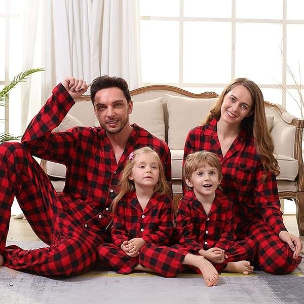 7. Ailecek takım pijama giymek modunuzu epey yükseltecektir.🫶🏻