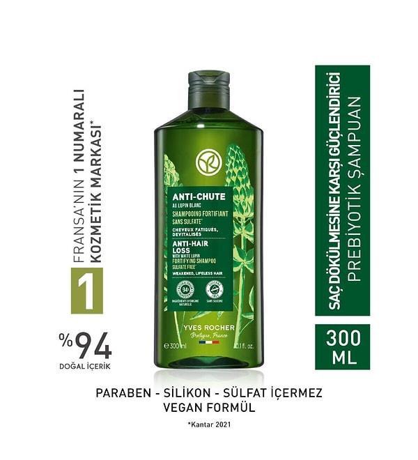9. Yves Rocher Saç Dökülmesine Karşı Güçlendirici Prebiyotik Sülfatsız & Vegan Şampuan