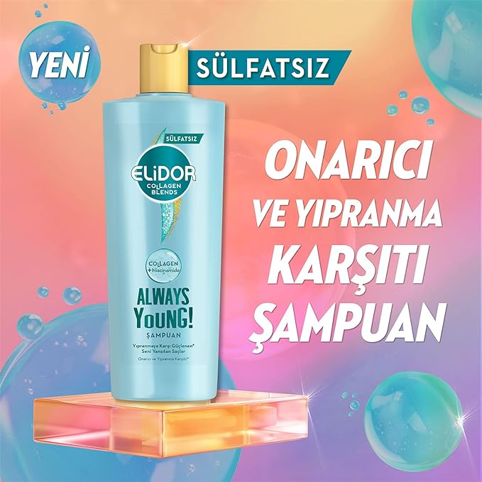 16. Elidor Collagen Blends Sülfatsız Saç Bakım Şampuanı