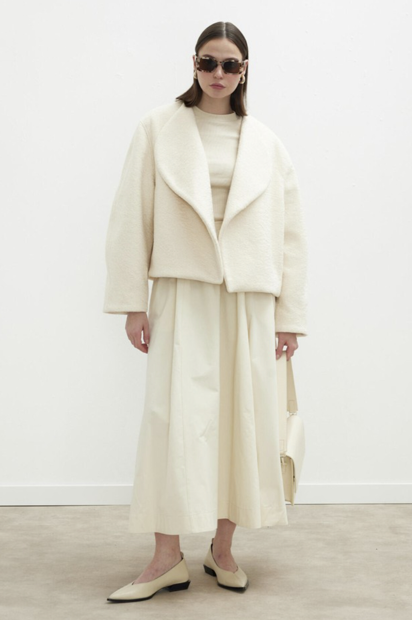 Manuka Jacqueline Kısa Kaşe Kaban Ekru