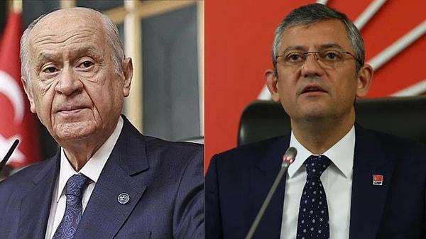 CHP Genel Başkanı Özgür Özel yüzde 36,2'yle dördüncü sırada bulunurken, MHP lideri Devlet Bahçeli ise yüzde 25'le altıncı sırada.