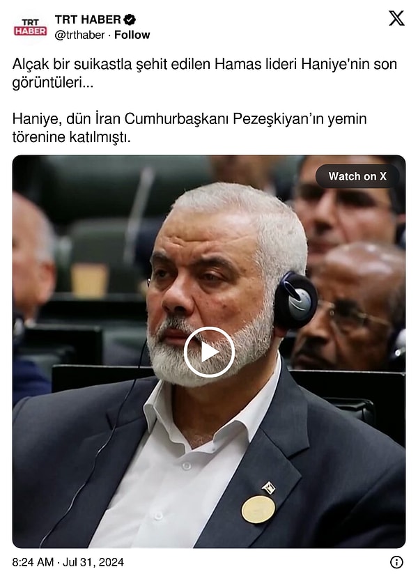 TRT'nin ise tepkilerin ardından haber dilini değiştirerek paylaşımlarına devam ettiği görüldü 👇