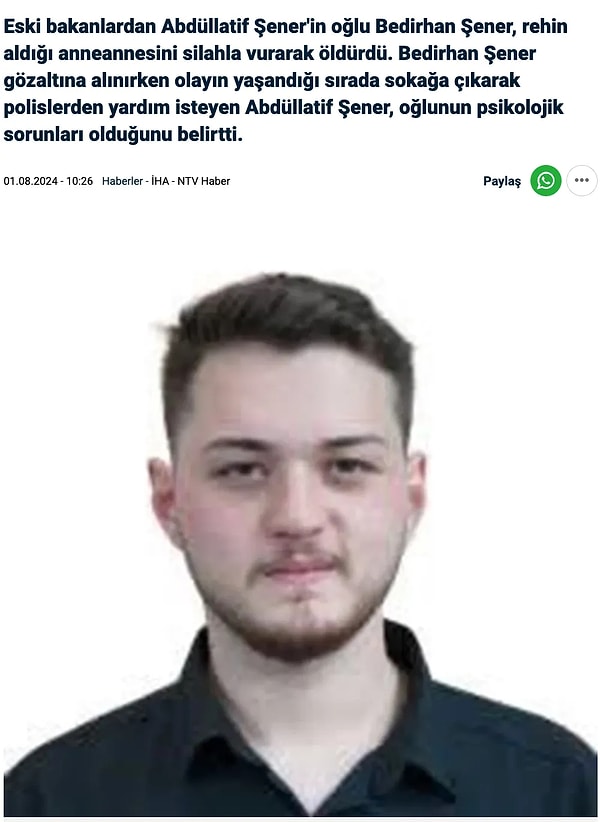 Haber ajanslarının 'Bedirhan Şener' olarak servis ettiği bir fotoğraf ise ortaya inanması güç bir hata çıkardı.